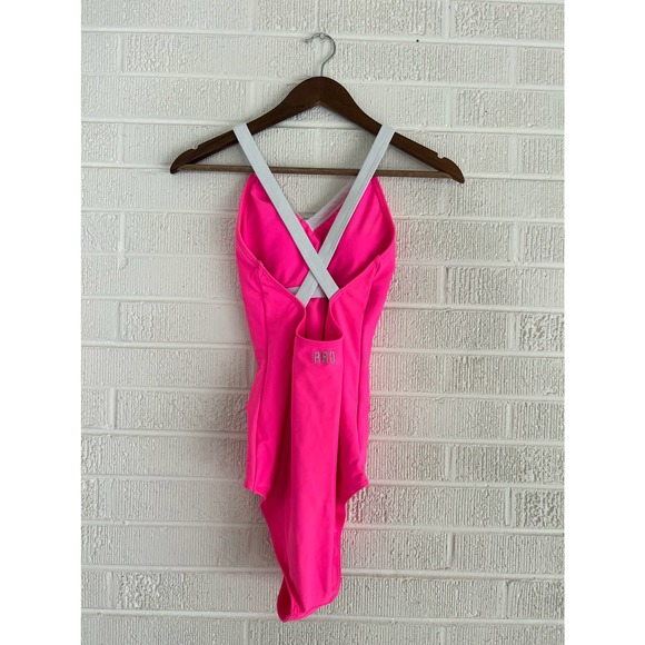Vibrant Pink One-Piece Swimsuit with High-Cut Legs - Picture 7 of 10